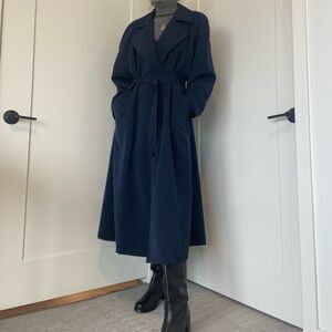 Gaston Jaunete - vintage navy blue coat - Size FR 42